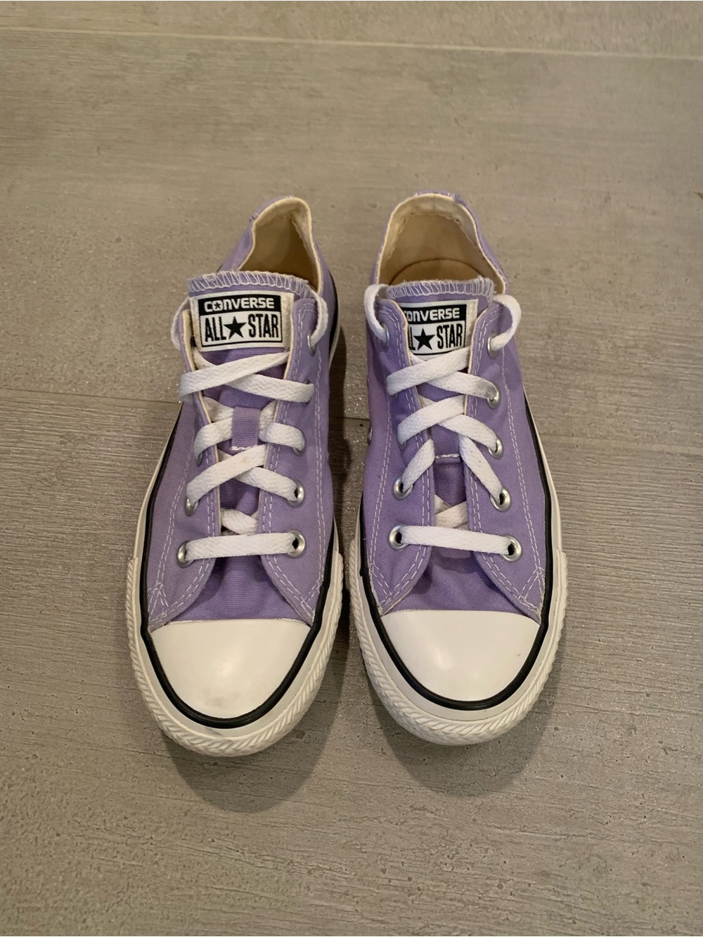 Converse Low Top Sneakers in Lavender with White Accents